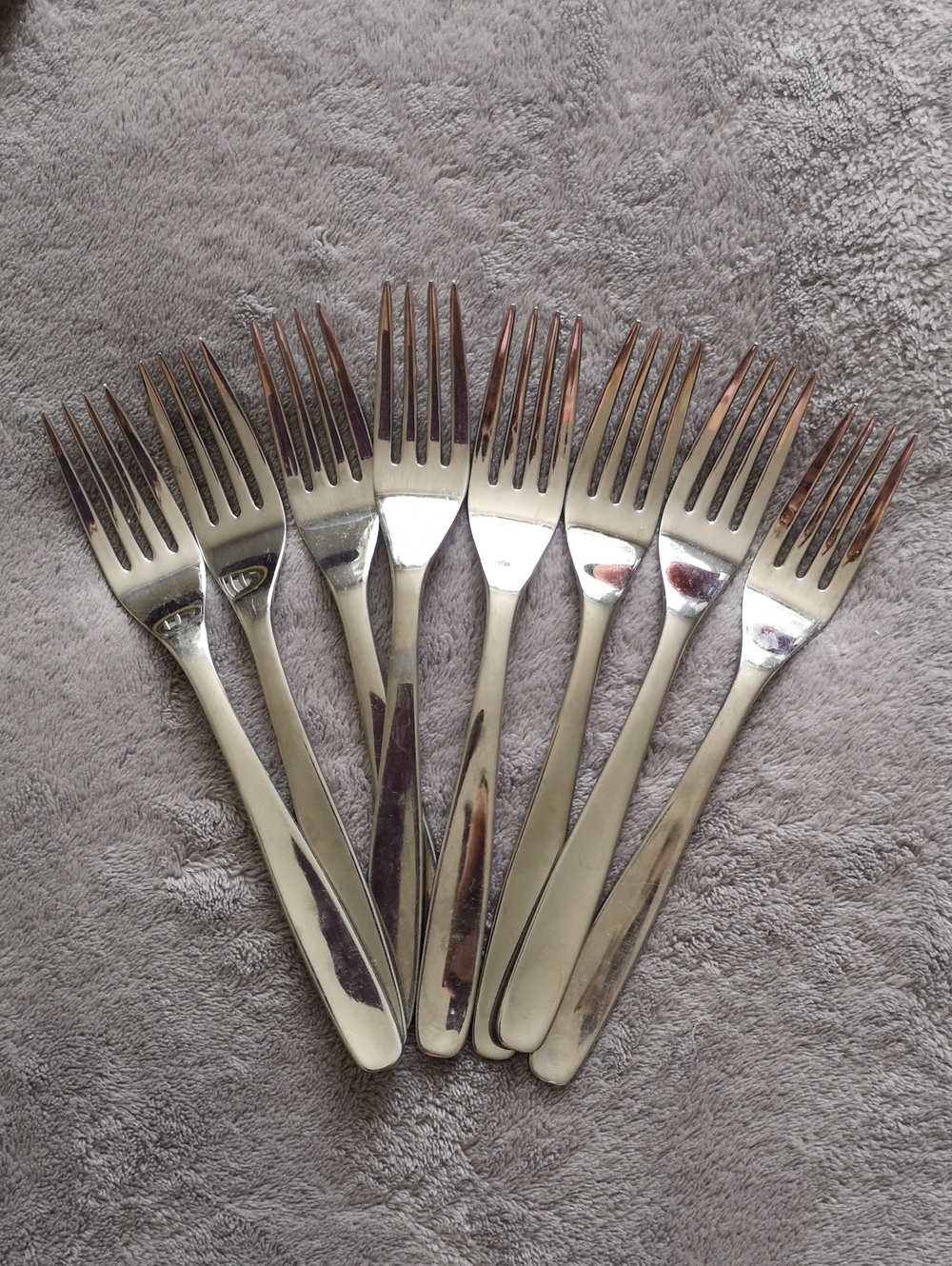 Maxwell Williams 18/0 Stainless Set of Eight Forks New without Tags 8" in Length